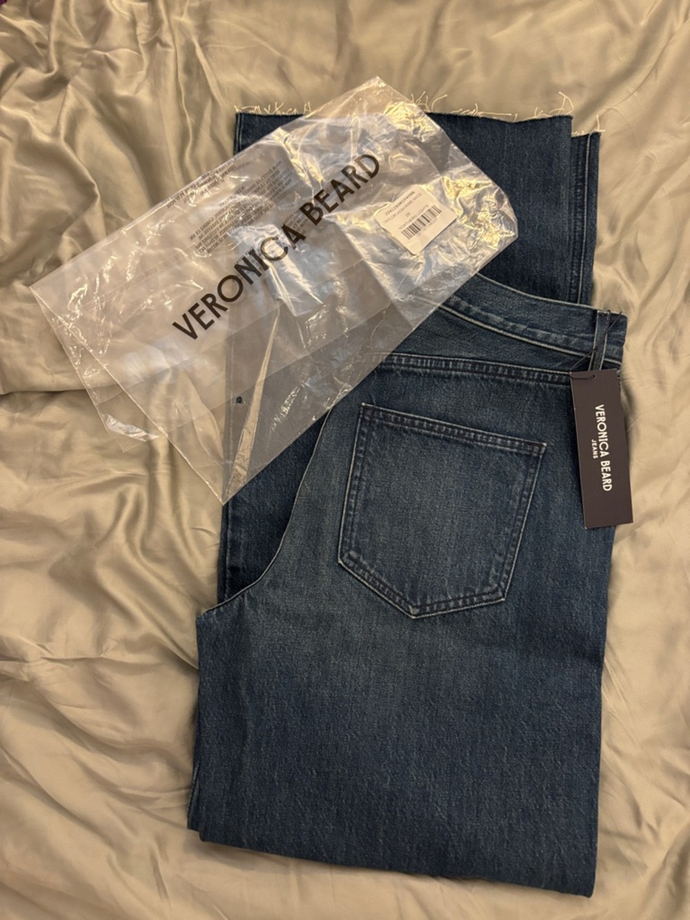 NWT Veronica Beard TAYLOR HIGH RISE WIDE LEG jean in Northern Lights